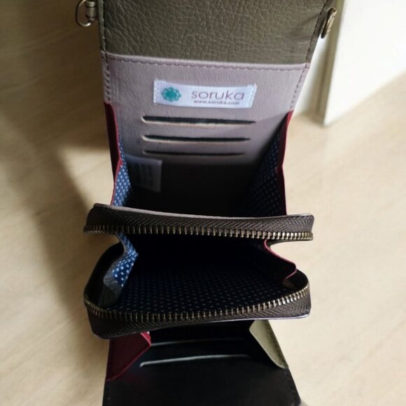 SORUKO EVA Leather Tri Color Cellphone Crossbody Purse/Handbag - Picture 7 of 9